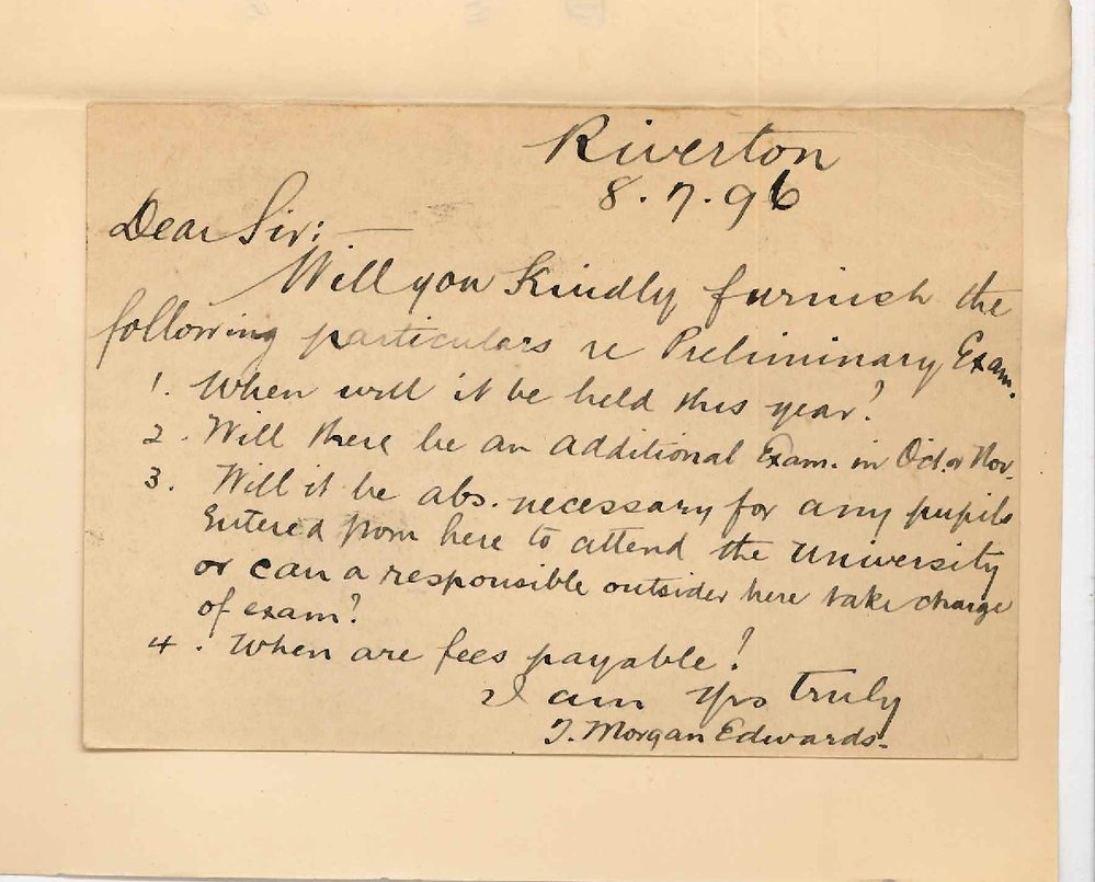 T Morgan Edwards - Riverton - Information regarding Preliminary Exam