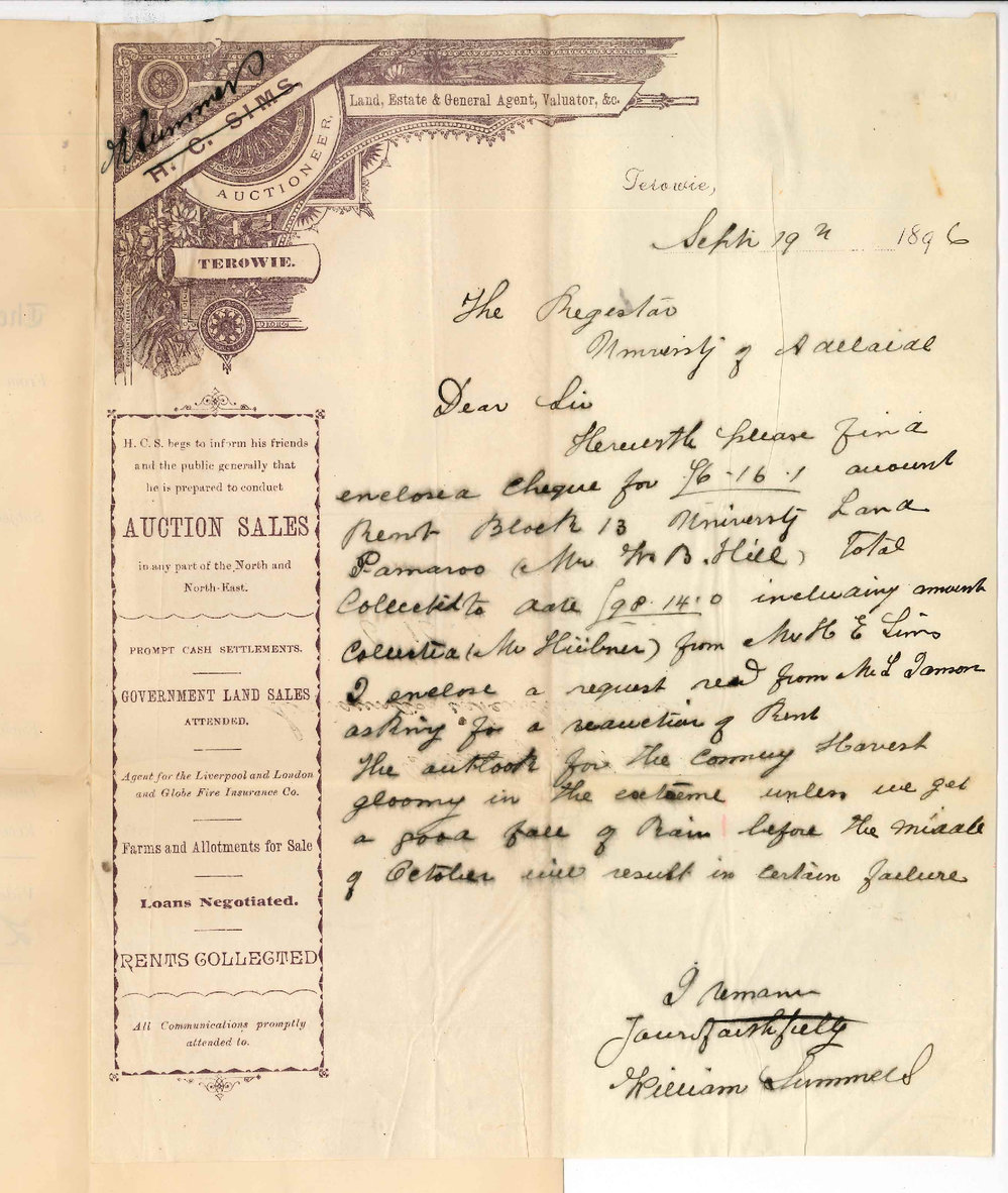 William Summers - Terowie - Parnaroo Lands