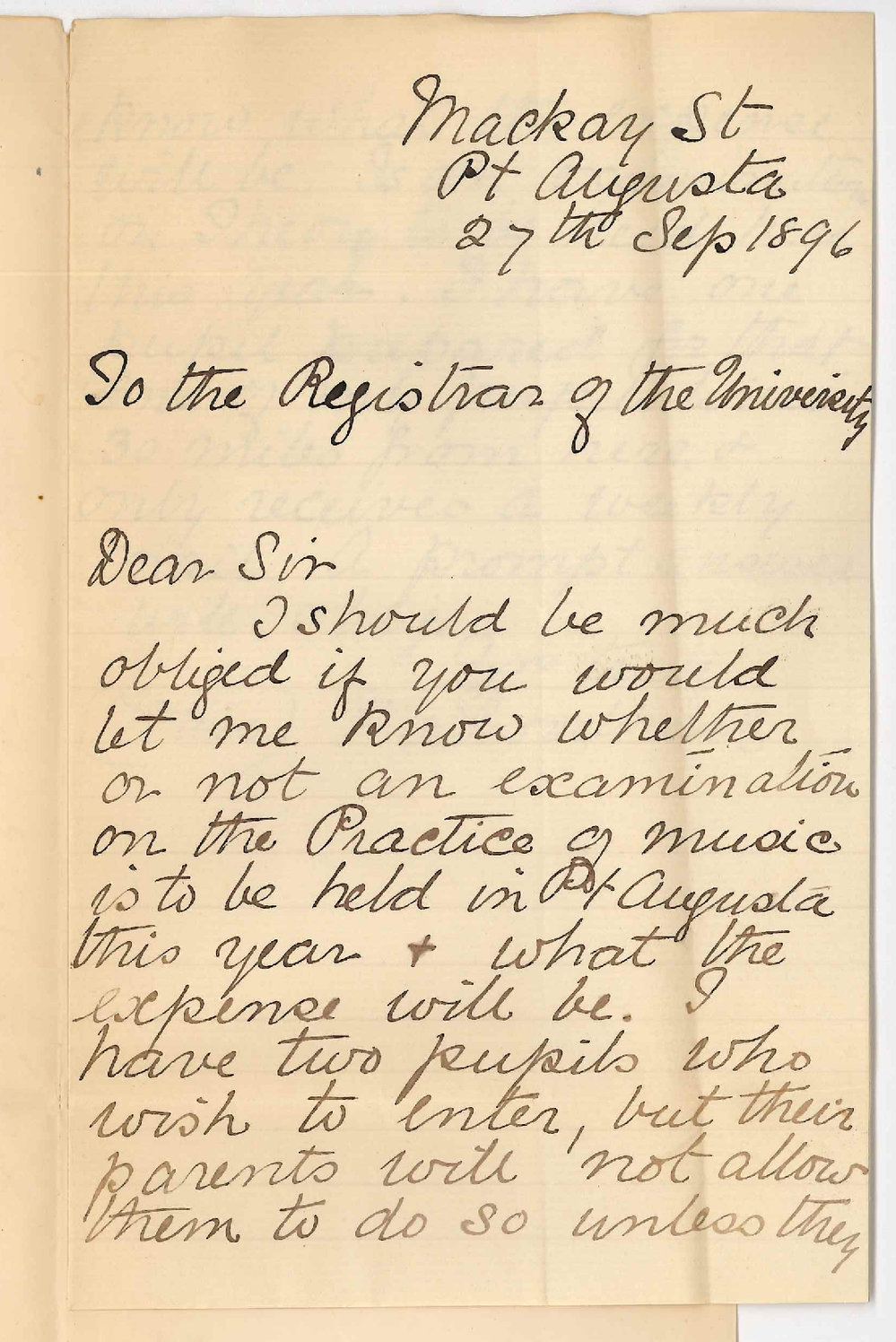 M S Goodhart - Port Augusta - Music Examinations