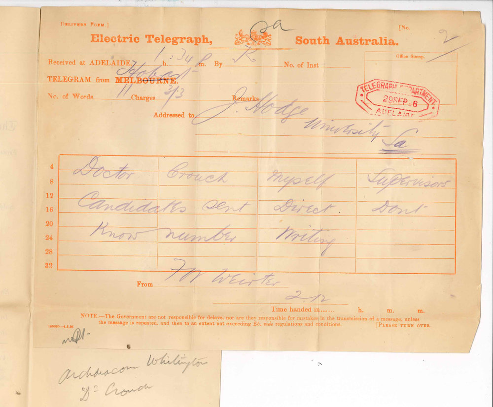 F W Weiter - Regarding supervisors at music examinations