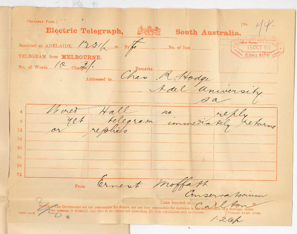 W H Paling and Company - E Moffatt - Conservatorium Carlton - Regarding Music Examinations