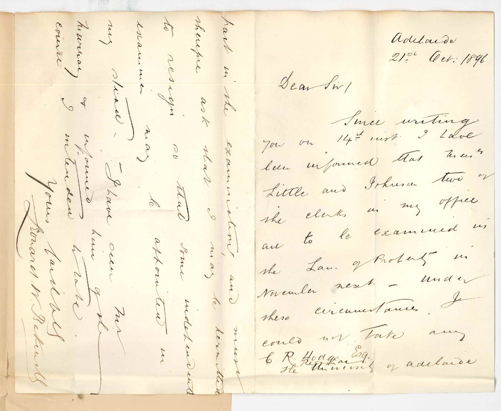 Howard W Bakewell - Adelaide - Cannot act as Examiner
