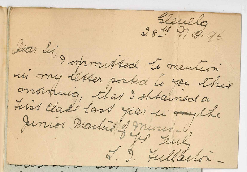 Miss L J Fullarton - Musical Examination