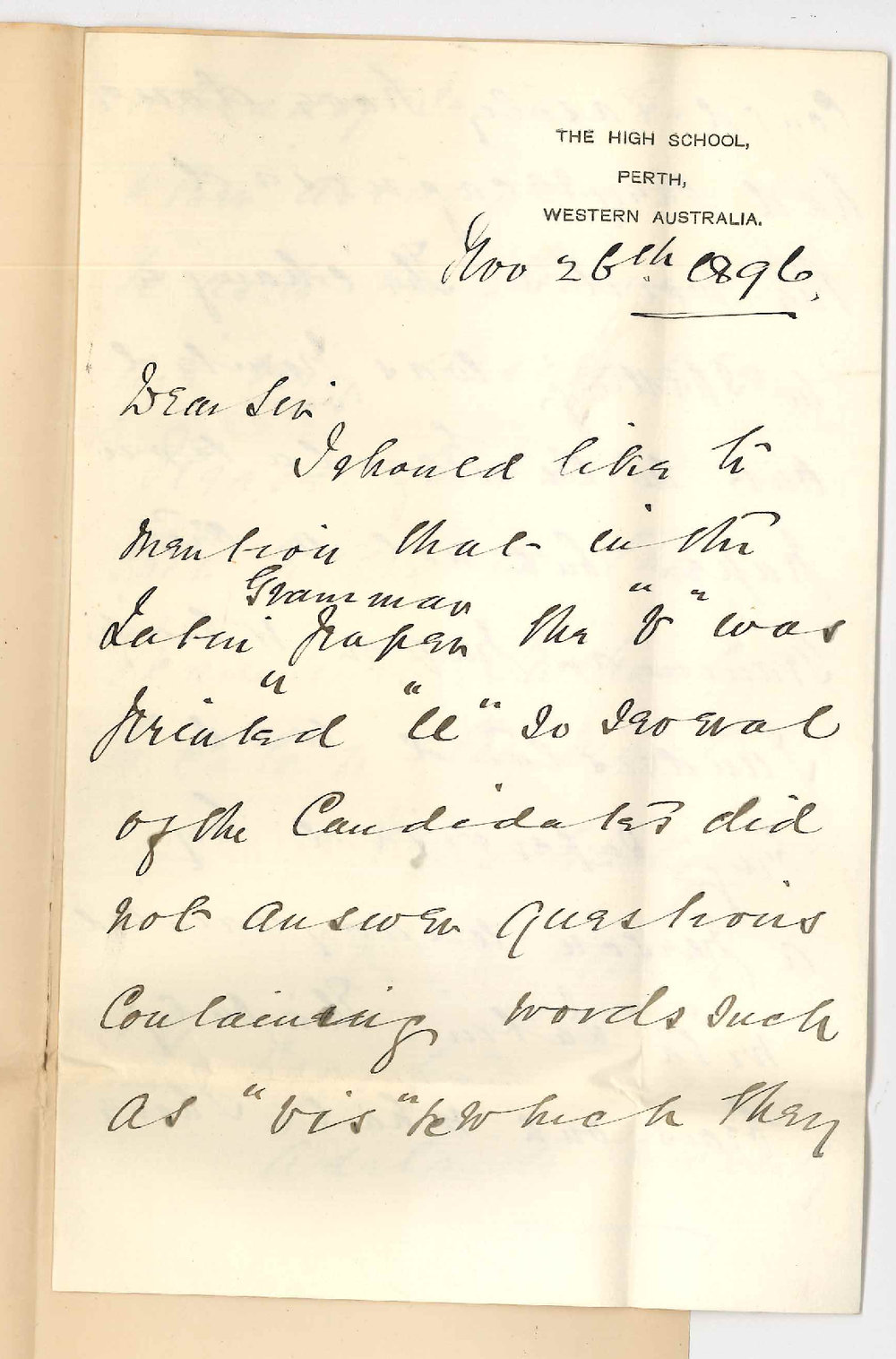 F C Faulkner - Perth - Errors in Latin Grammar Paper