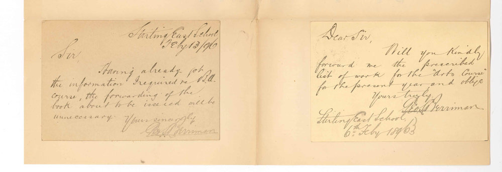 George S Berriman - Stirling East - Information re BA Course