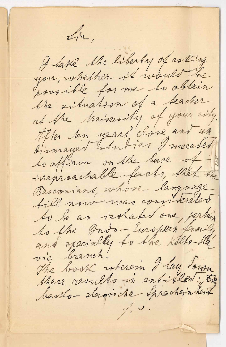 John Topoloushek - Vienna Austria - Re situation as teacher in the University etc