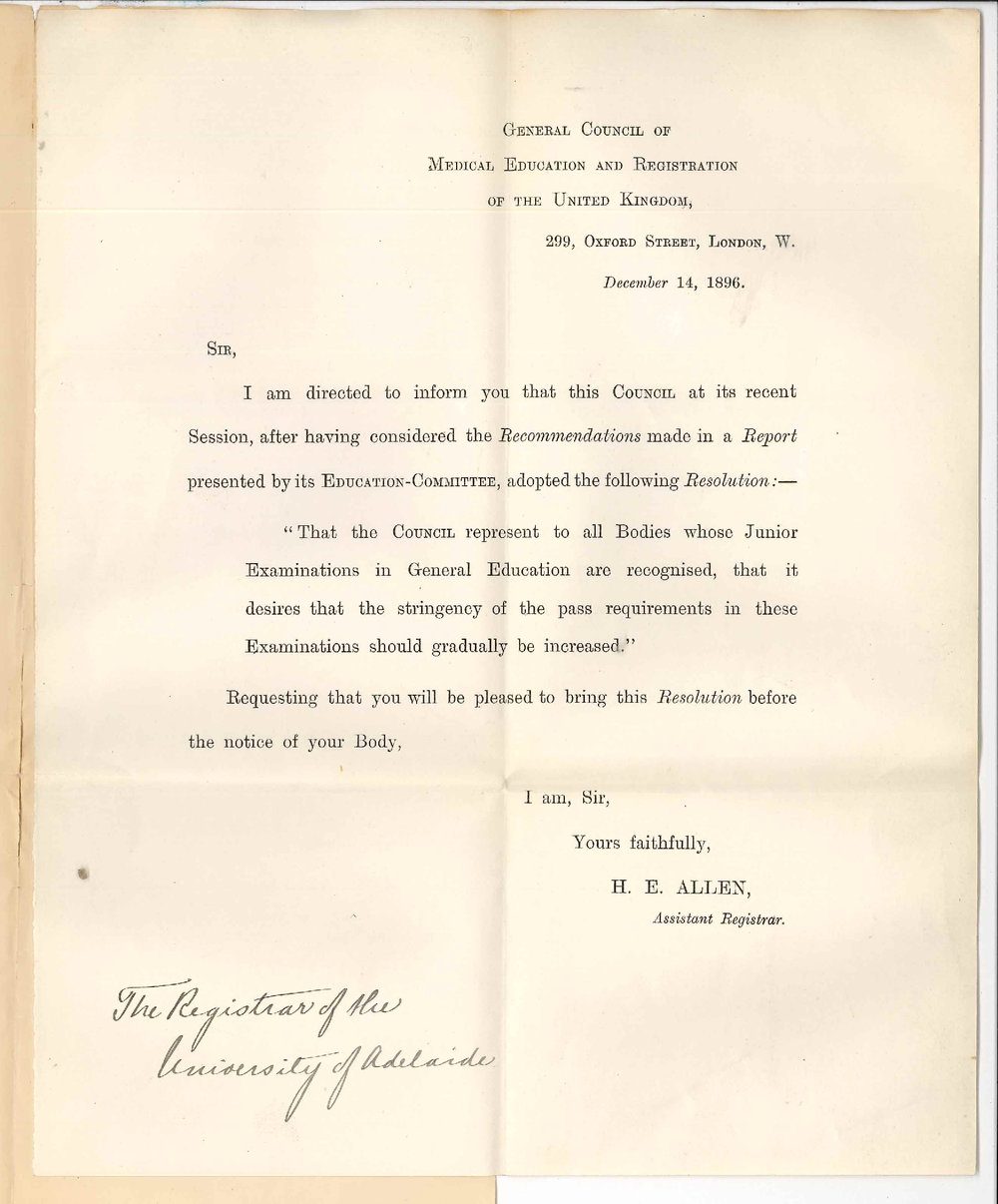 General Medical Council - Re Junior Examinations