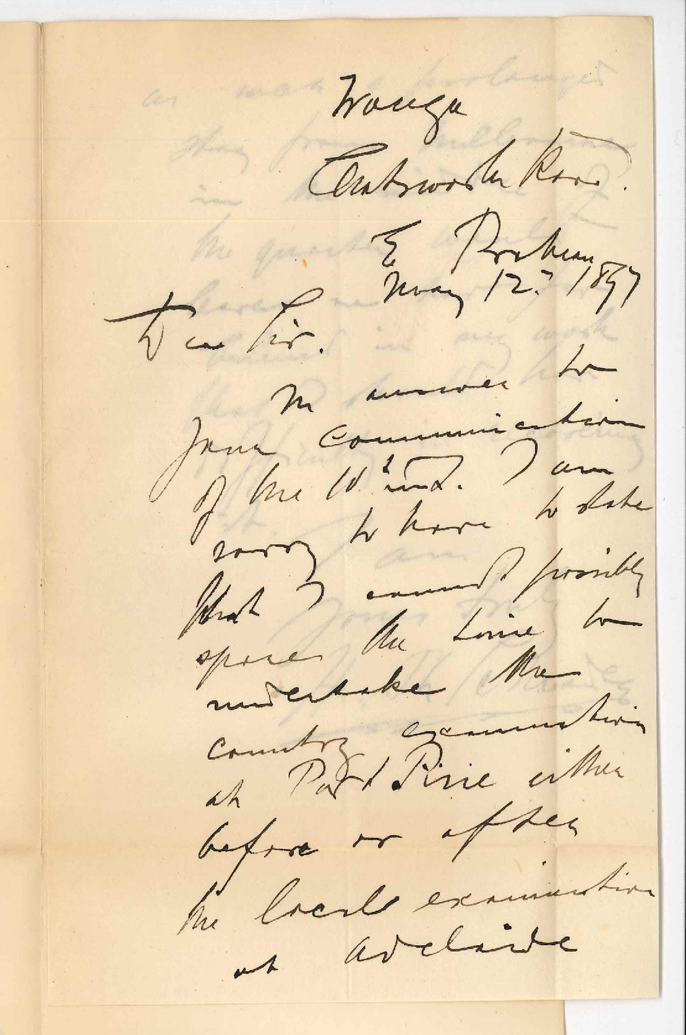 H Schrader - Chatsworth Road East Prahran - Re Primary Examination
