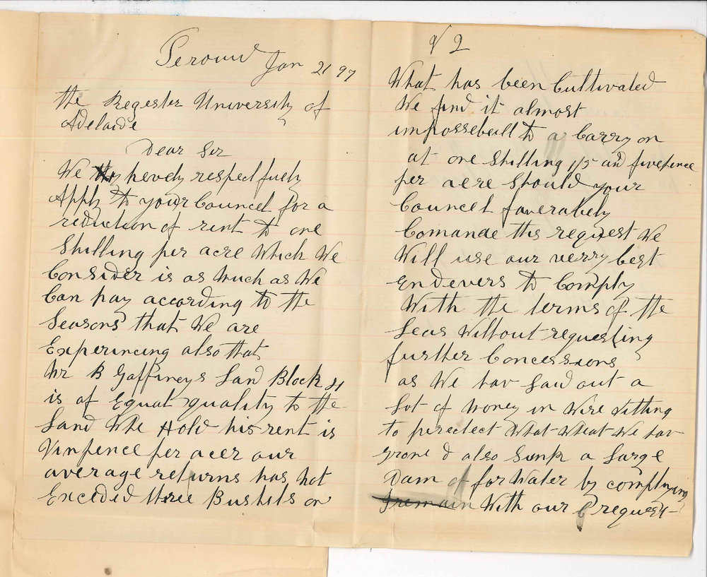 John Barnett and George Steggall - Concerning reduction of Rent