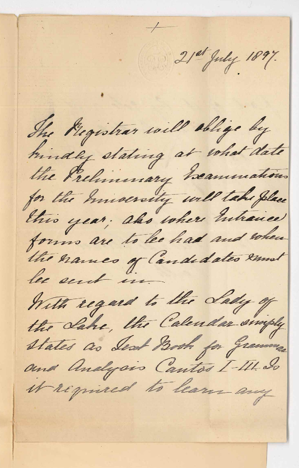Lady Superior - Loretto Convent - 122 Adelaide Terrace Perth Western Australia - Re Preliminary Examination