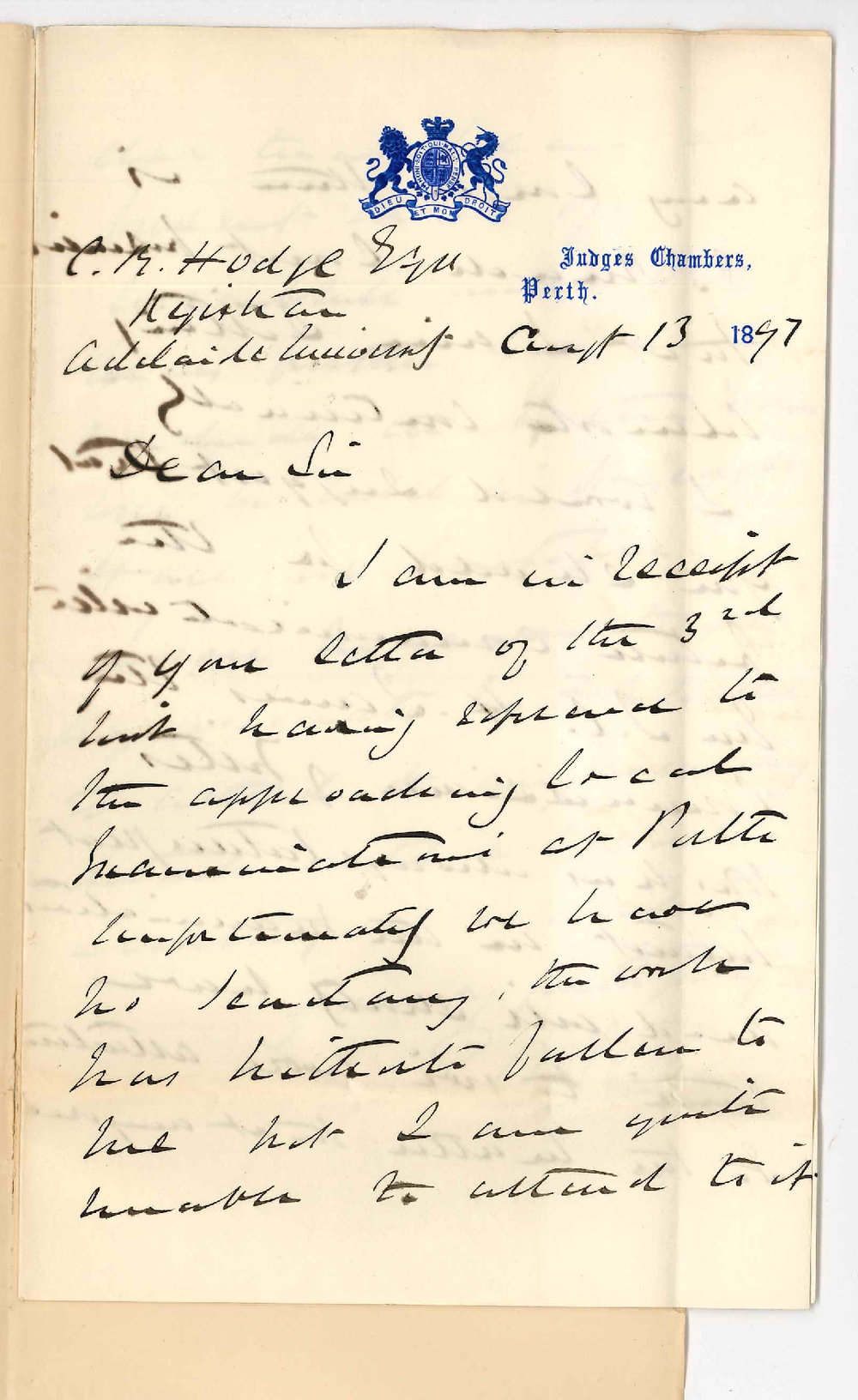 Judge Edward Albert Stone - Perth Western Australia - Regarding Preliminary Exam at Perth