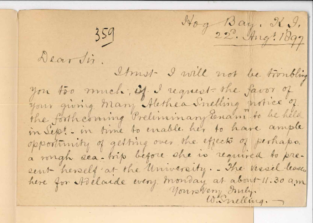 W Snelling - Hog Bay - Request for notice Preliminary Exam for Mary Alethea Snelling