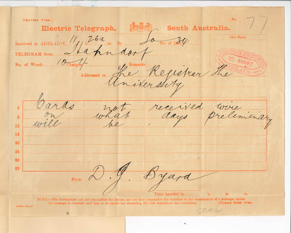 Douglas John Byard - Hahndorf - When Preliminary Exam is to be held