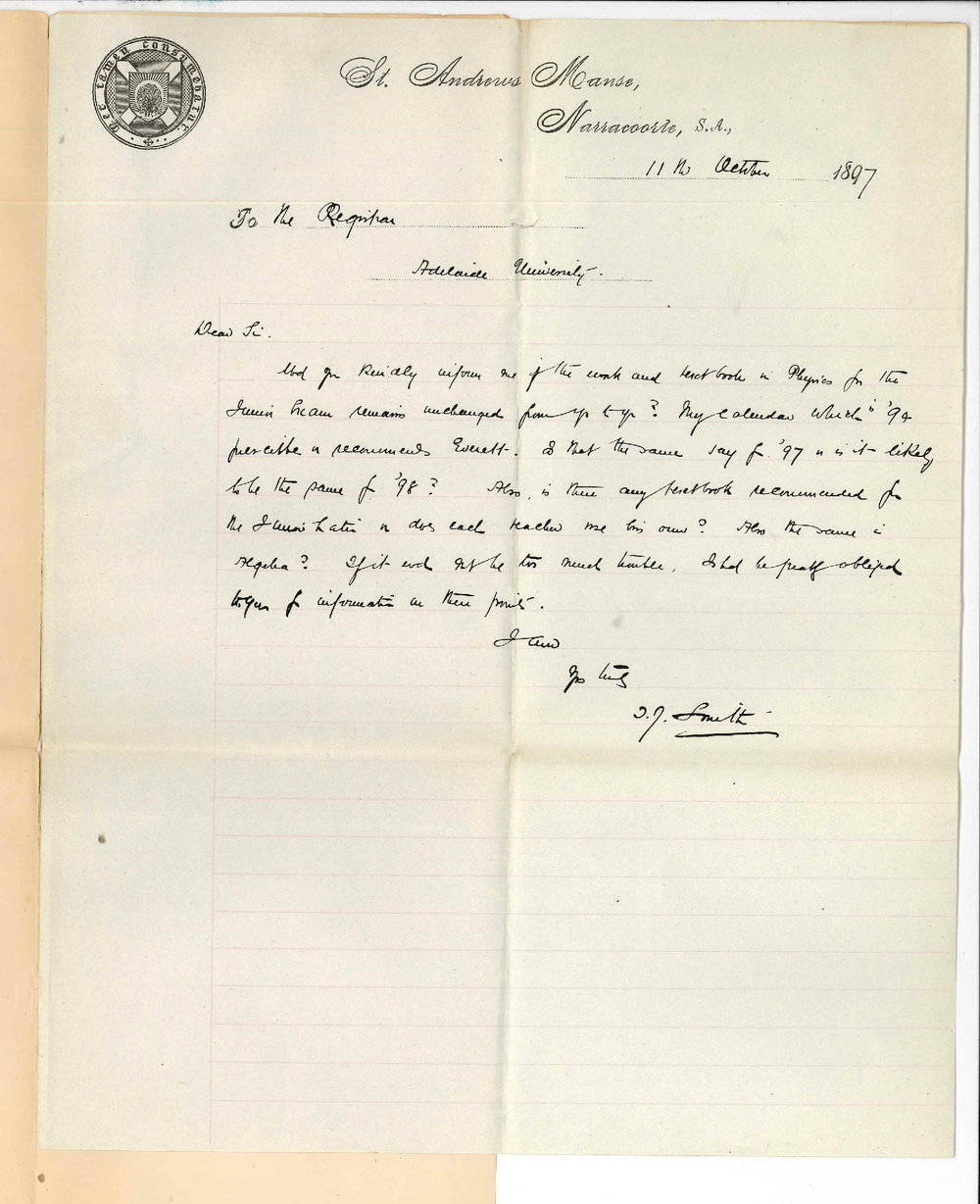 Reverend T J Smith - Naracoorte - Prescribed Text Books