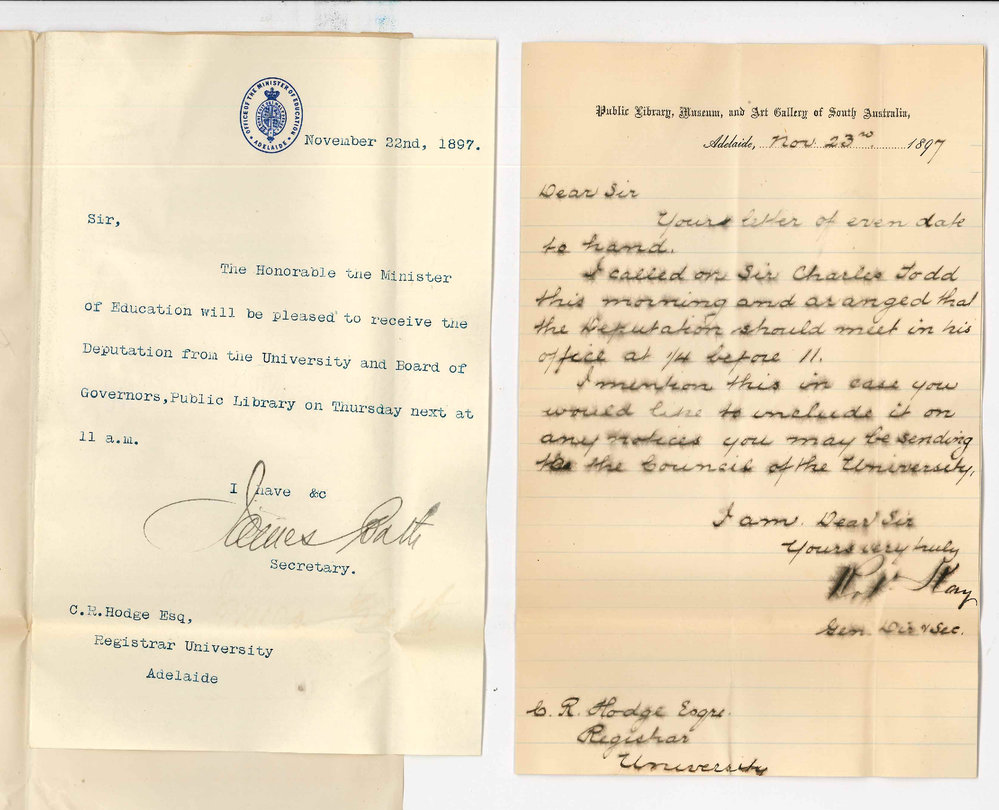 James Bath - Secretary - Minister of Education - Minister will be pleased to receive deputation