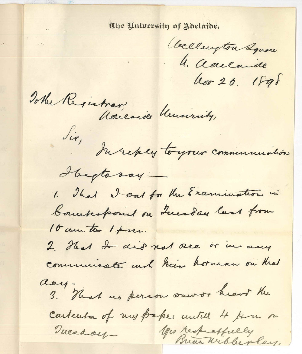 Rev Brian Wibberley - North Adelaide - Miss Norman in Music Exam