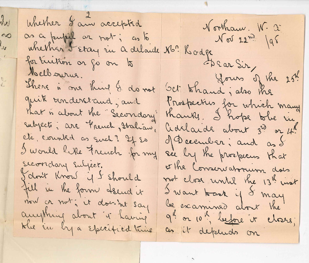 Miss Marie Edmeades - Northam WA - Conservatorium