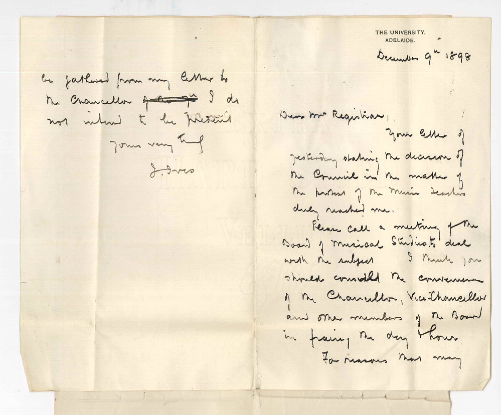 Professor Joshua Ives Mus Bac - University - Meeting of Board of Musical Studies