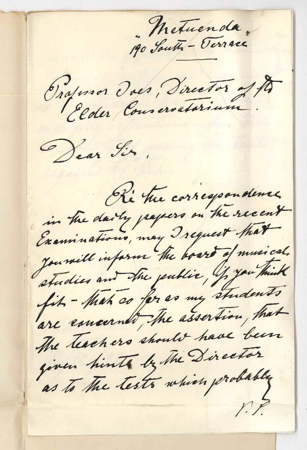 Herr Hermann Heinicke - Adelaide - Music teachers petition