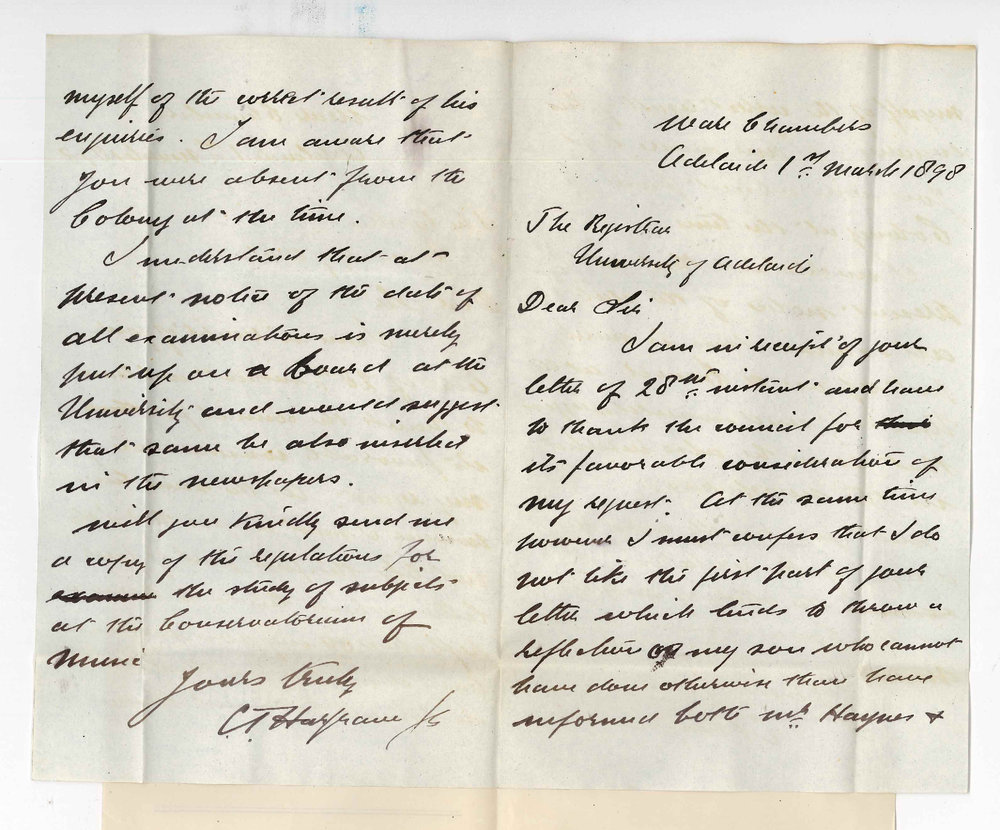 Charles Townshend Hargrave - Adelaide - Thanking Council for granting request for late fee to be refunded