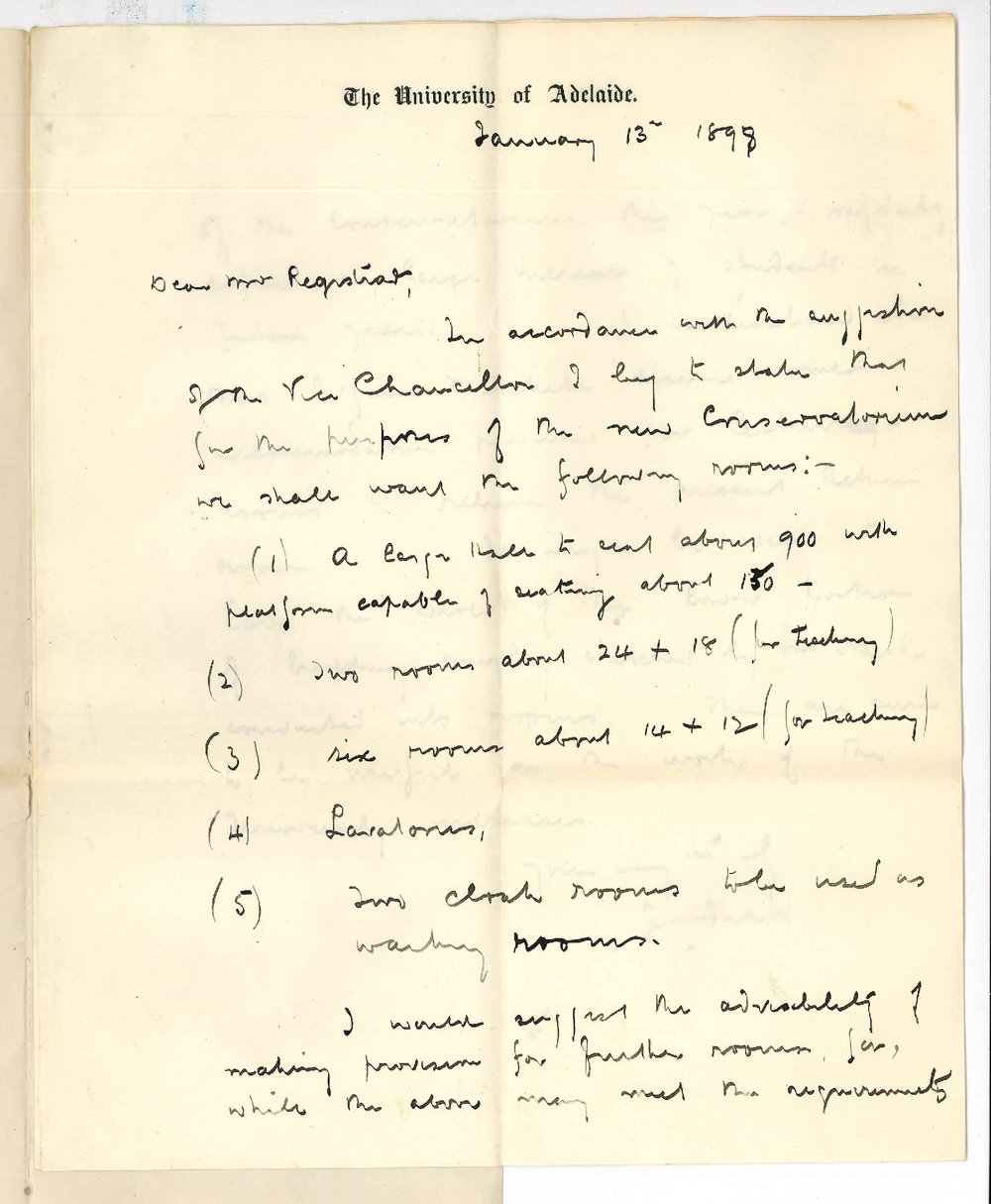 Professor Joshua Ives - Concerning the Conservatorium Buildings