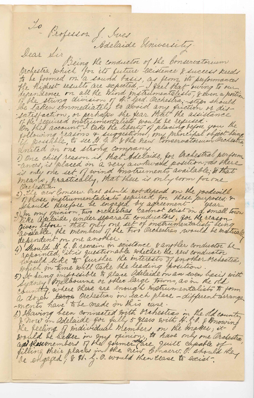 Hermann Heinicke - Adelaide - Concerning Orchestra