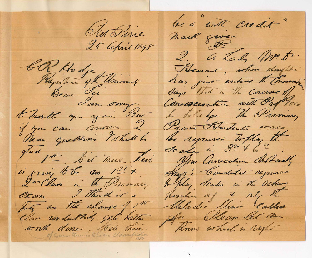 Caulfield Barton - Port Pirie - Primary Examinations in Music