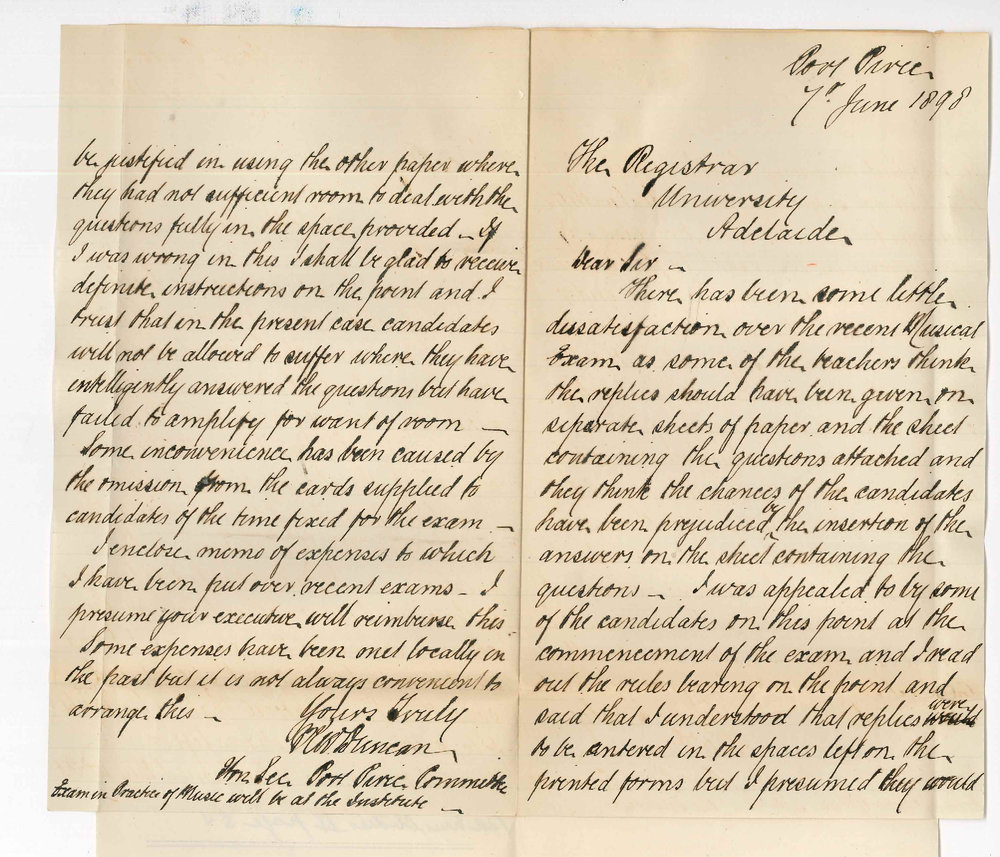 K W Duncan - Port Pirie - Primary Exams