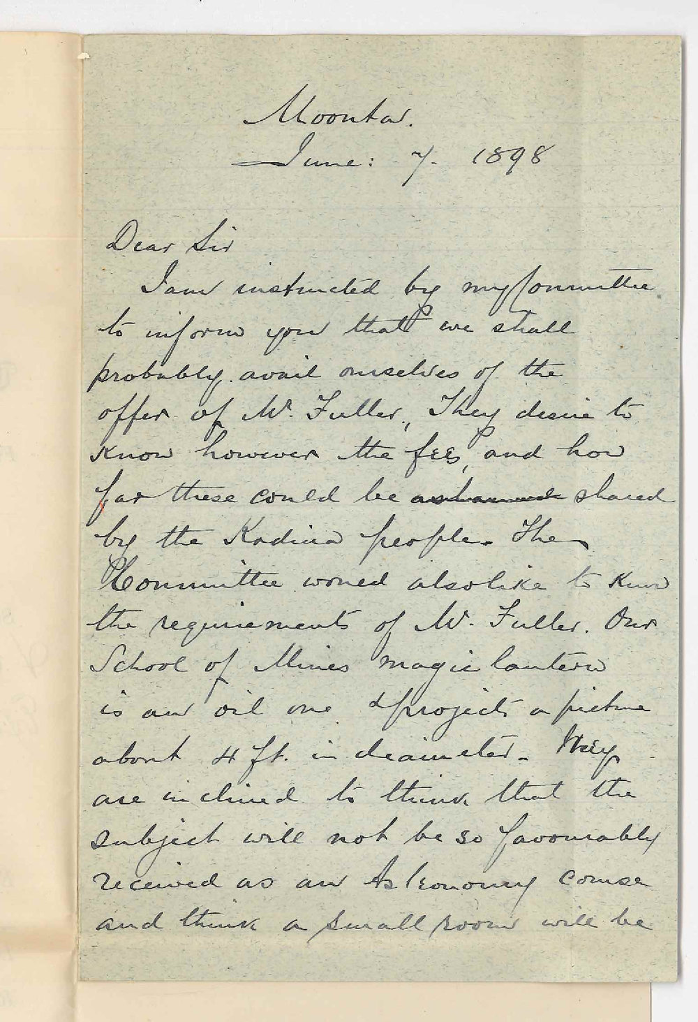Dr J H G Drummond - Moonta - Re Extension Lectures and Complaining of Primary Exam arrangements