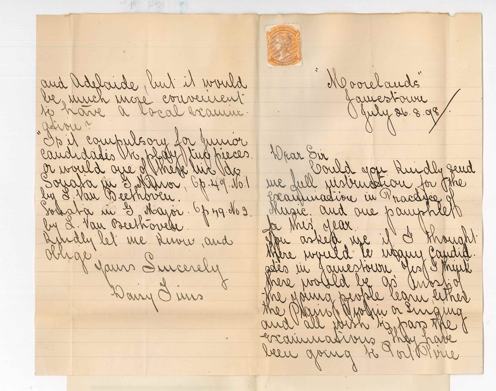 Miss Daisy Tims - Jamestown - Music Exam at Jamestown