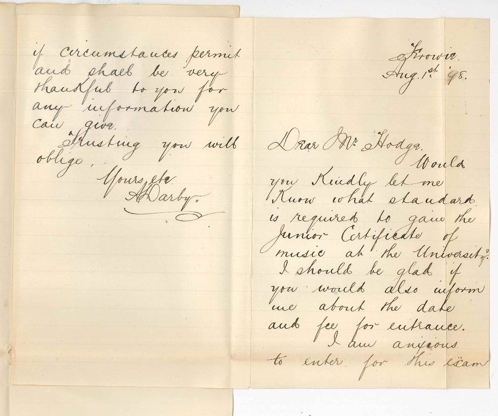 Miss A Darby - Terowie - Information on Junior Exams in Music