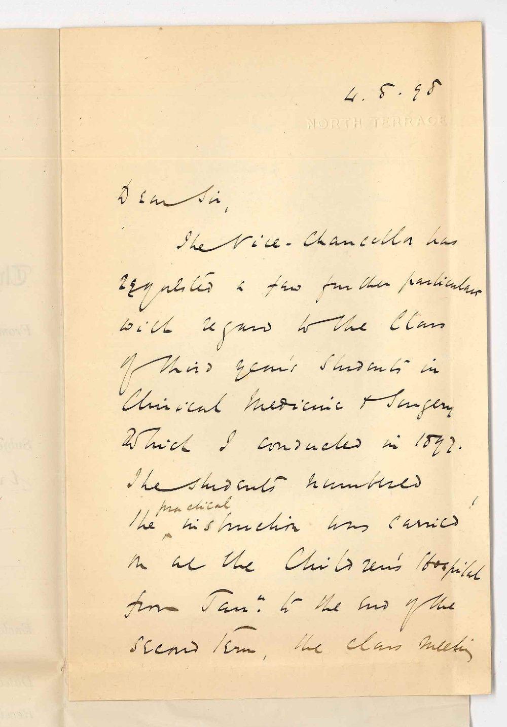 Dr Alfred Austin Lendon - Clinical Teaching in 1897