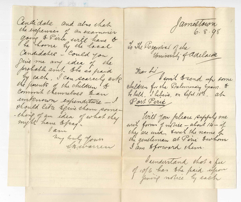 S H Warren - Jamestown - Information on Preliminary Exam