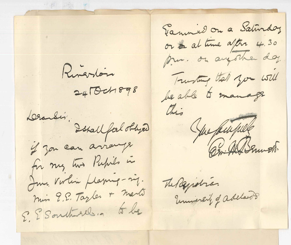 E W Bennett - Riverton - Pupils in Music Examination