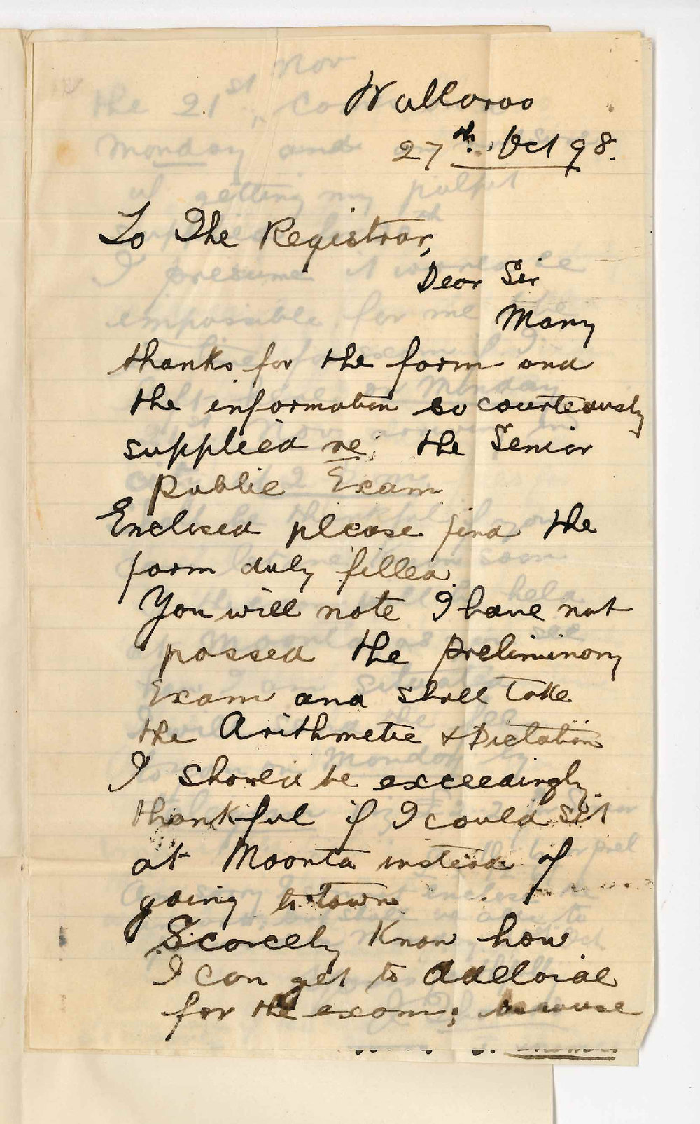 Reverend J Thomas - Wallaroo - Senior Public Exam