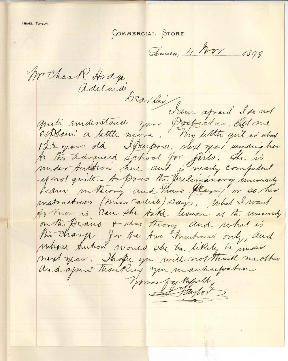 J Taylor - Laura - Conservatorium