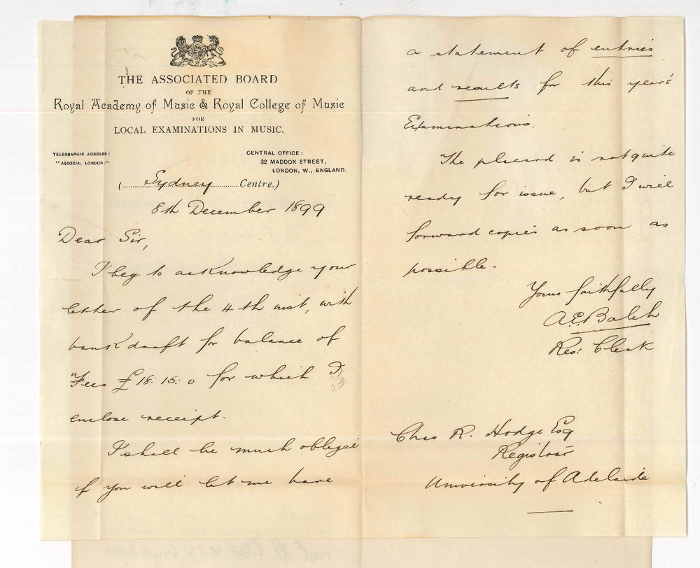 A E Balch - Associated Board Sydney - Music Examinations