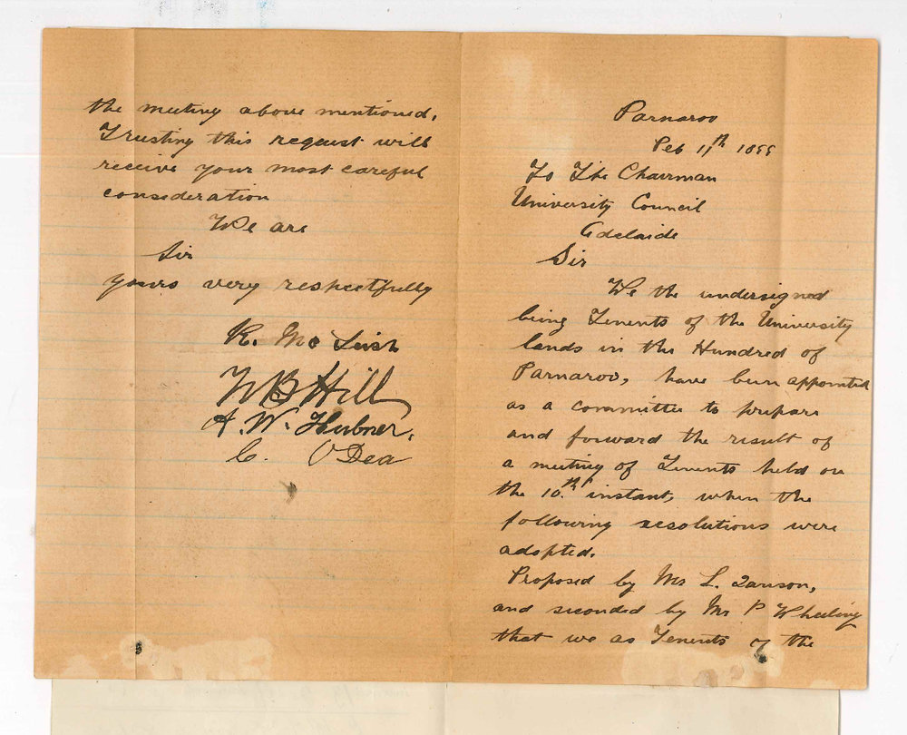 W B Hill and Others - Parnaroo Tenants - Arrears of Rent