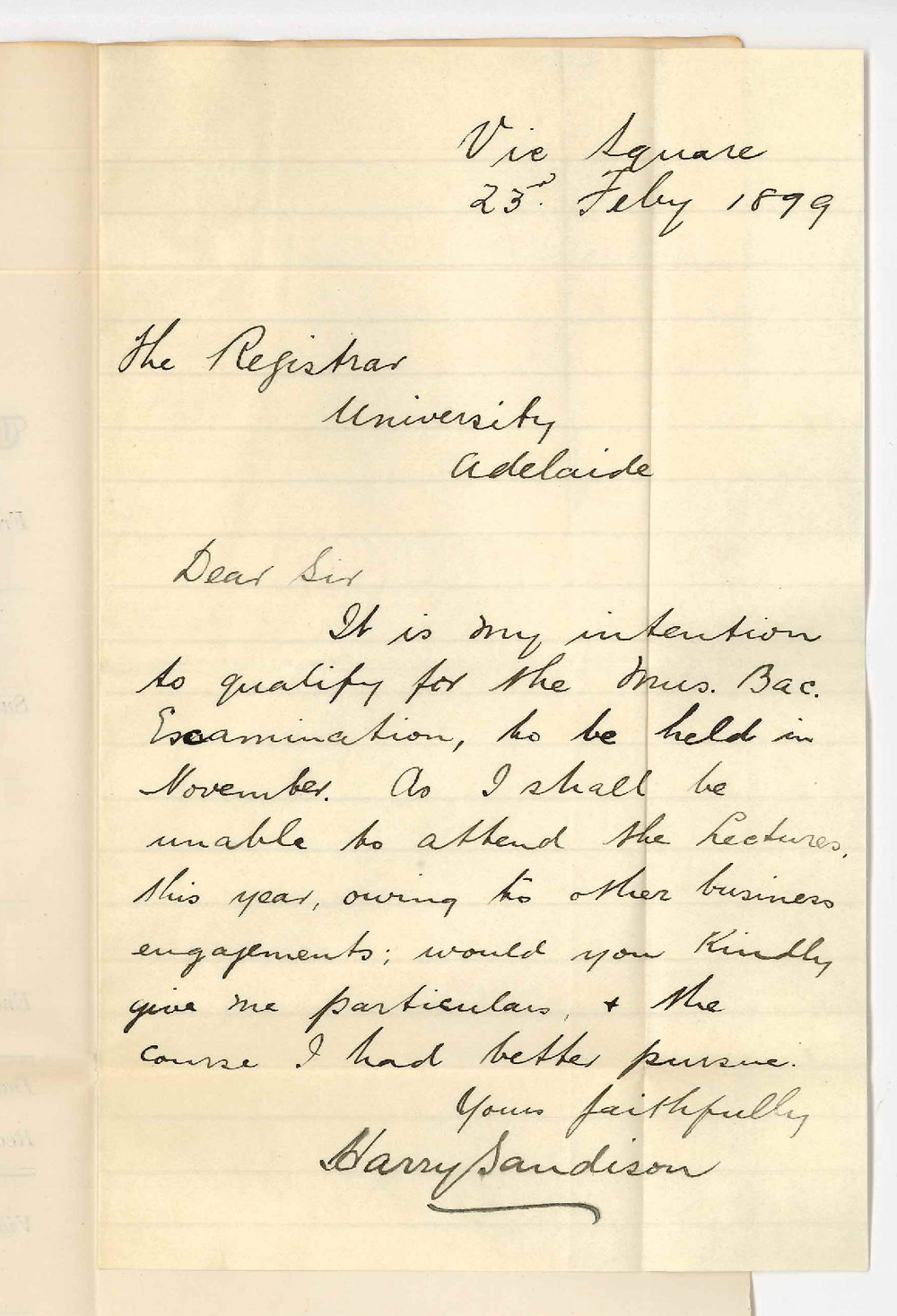 Harry Sandison - Victoria Square - Mus Bac Course