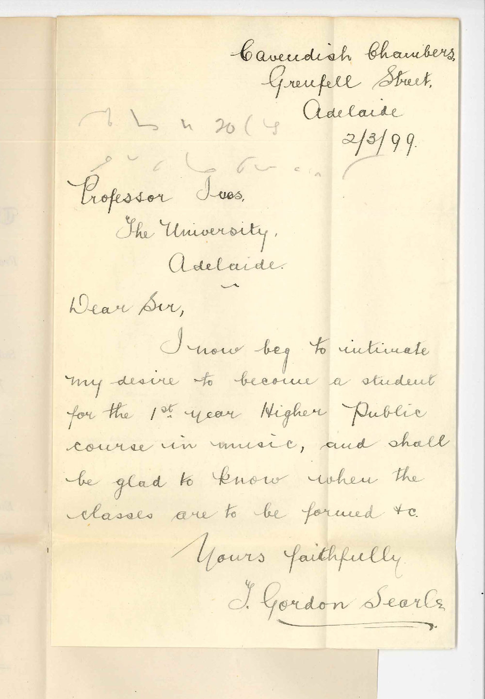 T Gordon Searle - Grenfell Street - Music Course at University