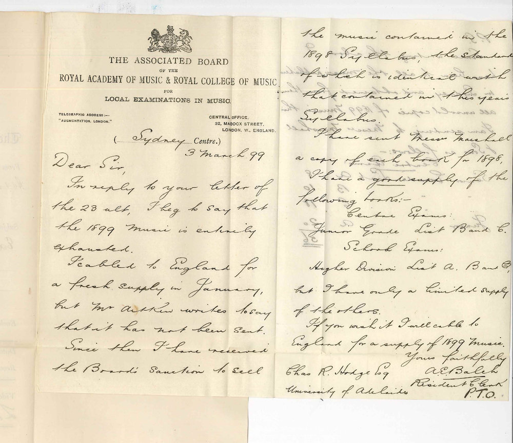 A E Balch - Associated Board Sydney - Music for Public Examinations