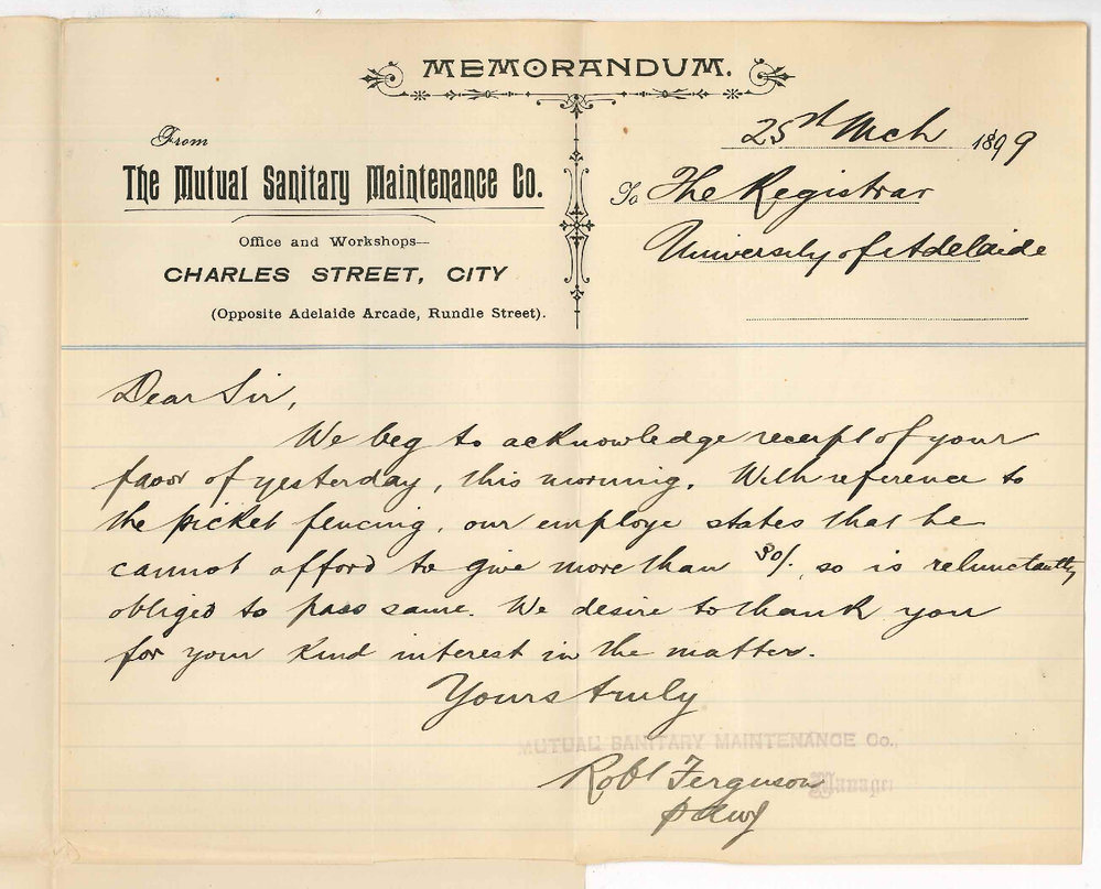 Robert Ferguson - Mutual Sanitary Maintenance Company - Will not purchase fencing