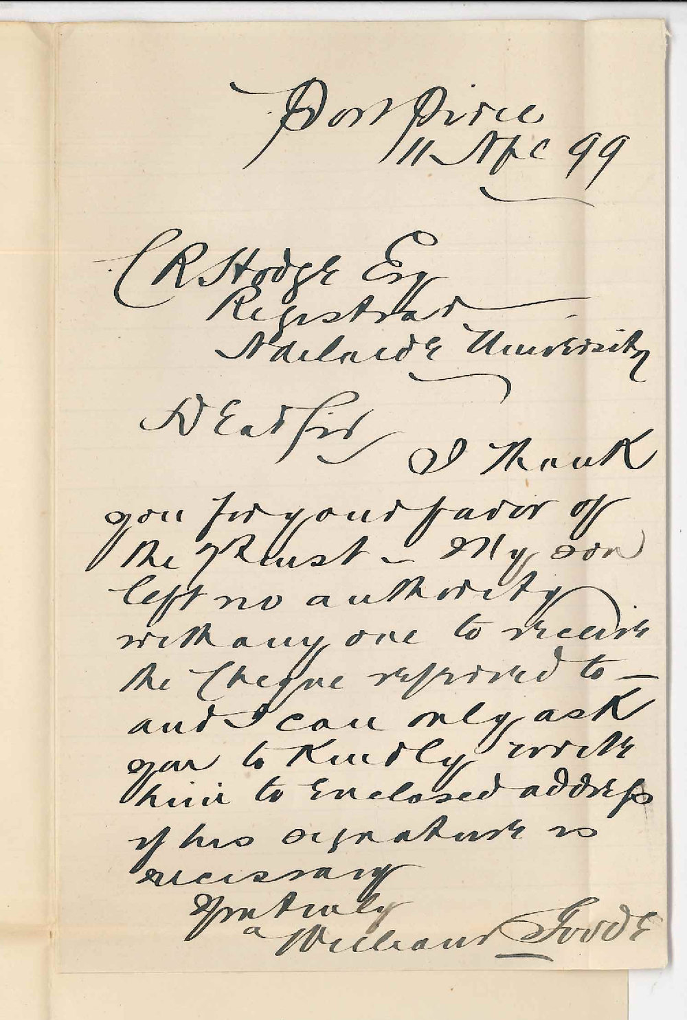 William Goods - Port Pirie - Forwarding sons address