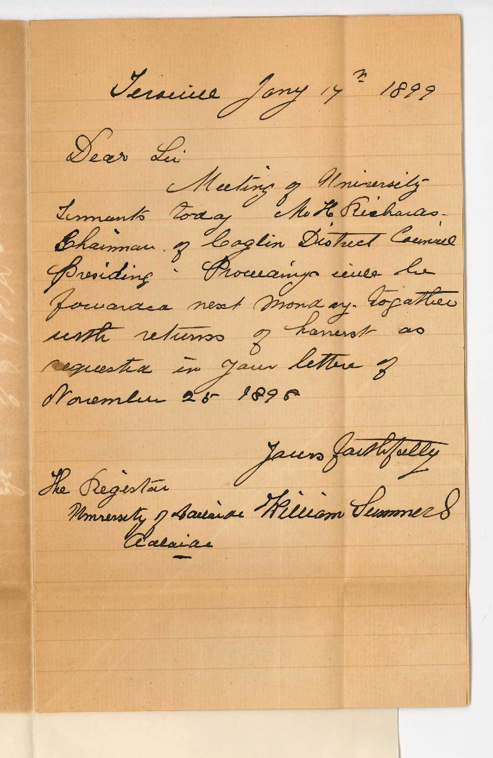 William Summers - Terowie - Meeting of University Tenants at Terowie