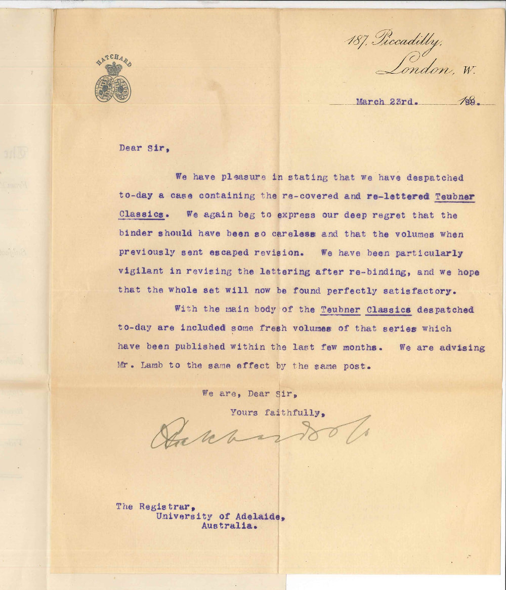 Hatchards and Corp - London - Teubner Classics