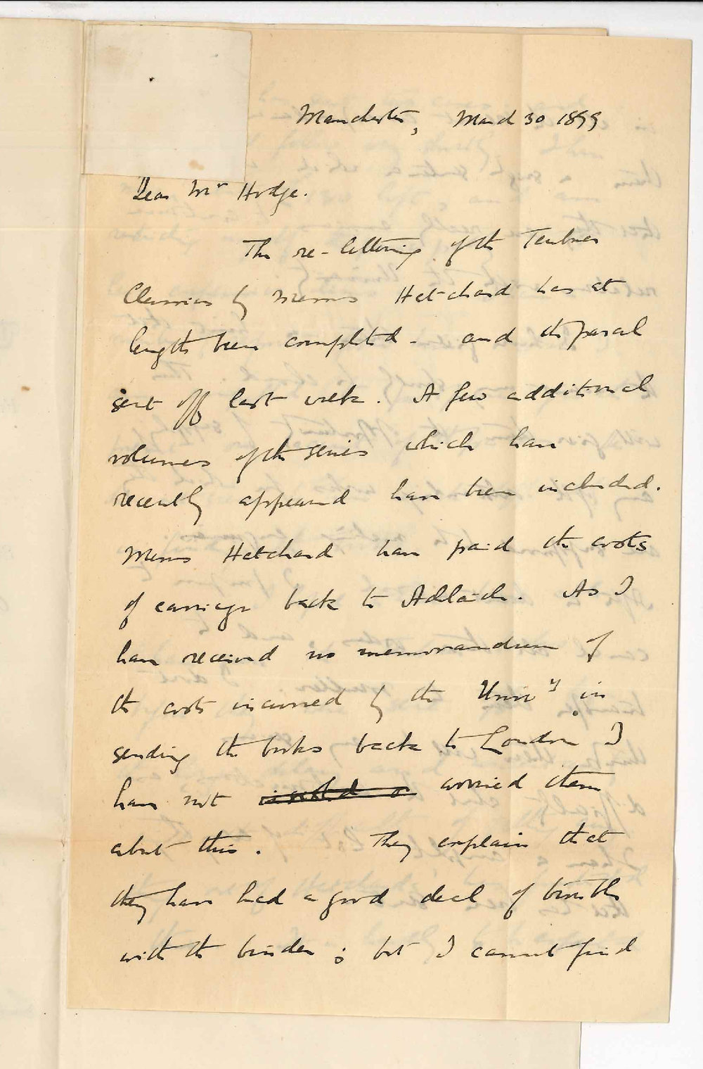 Professor Horace Lamb - Manchester - Concerning lettering of Teubner Classical Texts