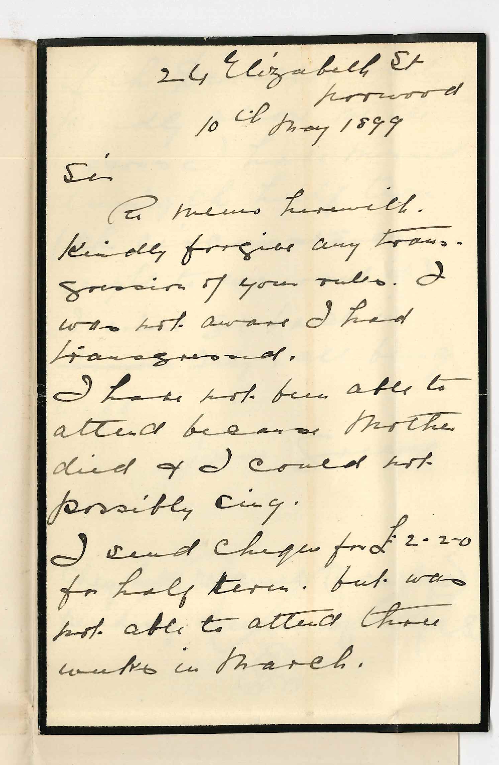 Miss Jane Greene - Norwood - Lessons at the Conservatorium