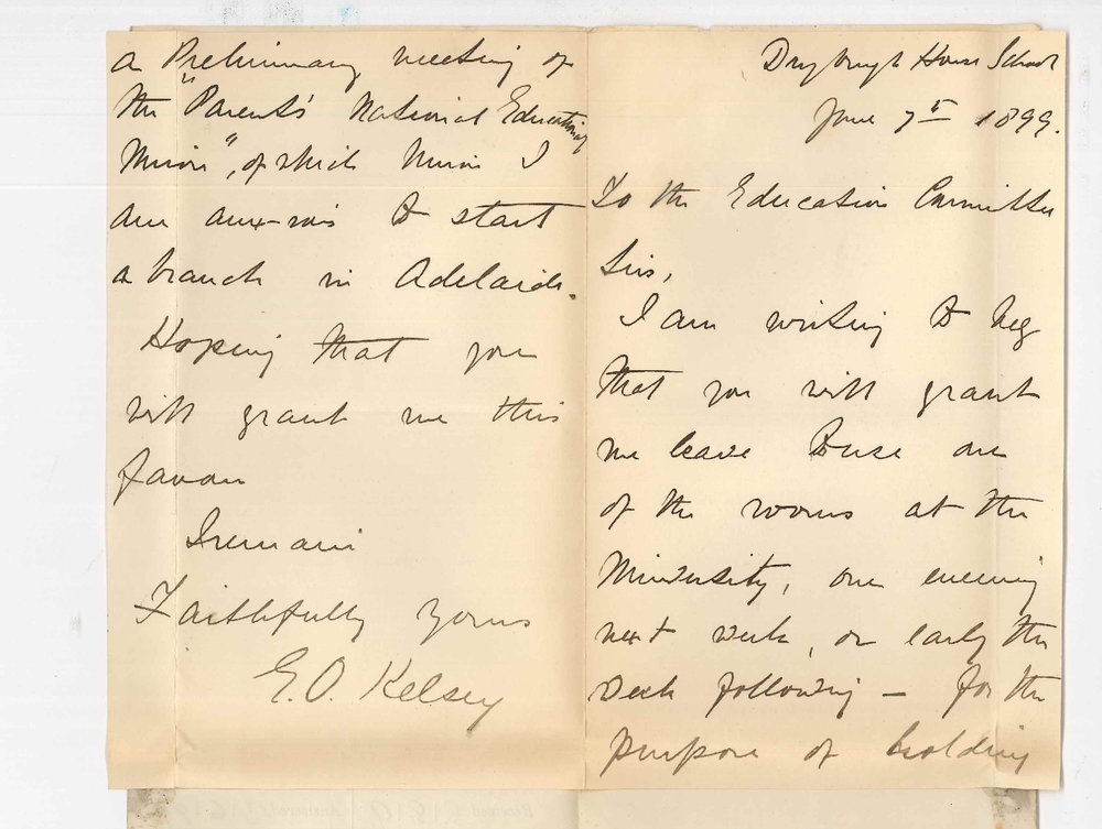 Mrs Eliza Oliver Kelsey - Hackney - Permission to use room in University for meeting of Parents National Educational Union