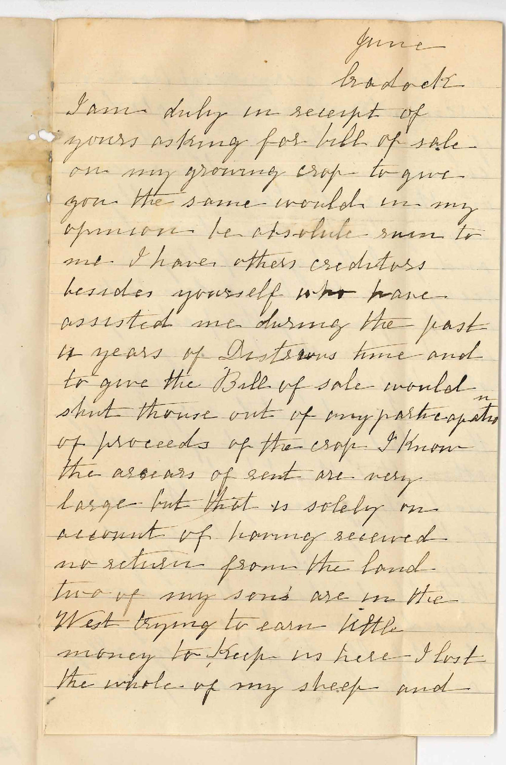 Mrs J A Box - Cradock - Arrears of rent