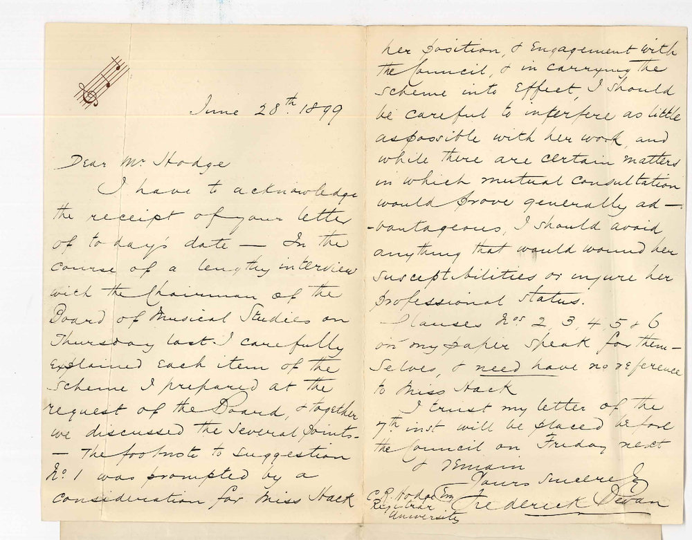 Frederick Bevan - North Adelaide - Position at The Conservatorium